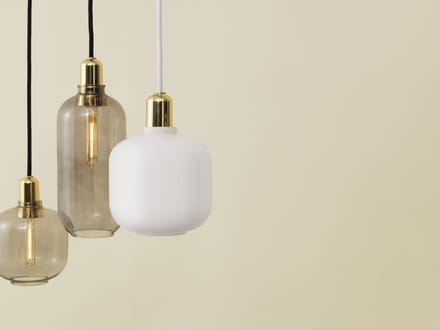 Normann Copenhagen - Amp brass Hanglamp groot - wit/messing