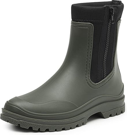 Gevavi Boots - Jill dameslaars pvc/neopreen met rits groen