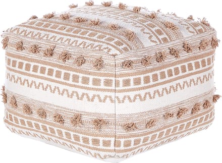 KARAW - Poef - Lichtbeige - Katoen