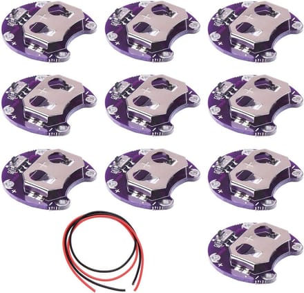 10-pack houder voor knoopcelbatterijen CR2032, batterijmodule voor Arduino, DIY schakelaars en projecten