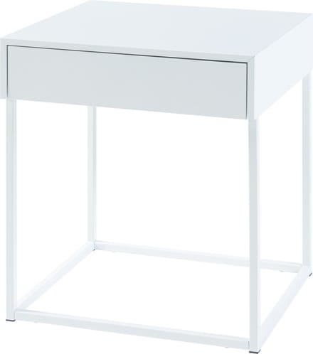 Bijzettafel Rautjärvi met lade 50x43x41 cm wit mat