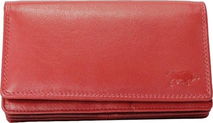 Leren Dames Portemonnee Rood Leer - Ideale Dames Portemonnee Rood Leer - 18 Pasje