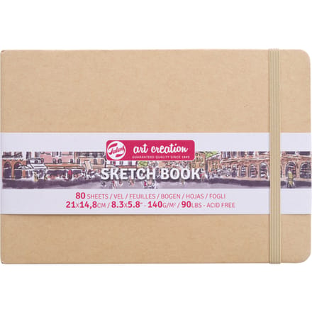 Schetsboek Talens Art Creation 80 witte vellen 140gr 210x150mm kraft