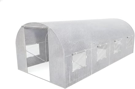 Awtools Tuinkas - Professionele Constructie - 3x4,5x2m - Roldeuren - 8 Ramen met Muggengaas