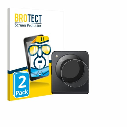 BROTECT - Screenprotector voor Nubia Flip 5G (ALLEEN Camera) - Folie Beschermfolie transparant 2 Stuks
