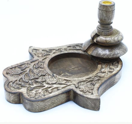 Backflow Wierook Brander - Mangohout - Large - Hamsa