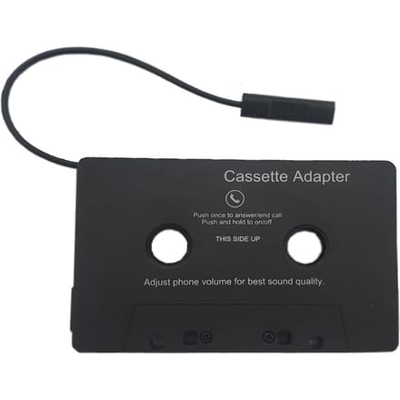 BT-cassetteadapter voor auto met stereo-audio Draadloze cassetteband naar Aux-adapter Smartphone zwart