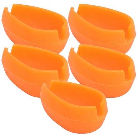 5 stuks Vissen Inline Method Feeder Voederbakje Siliconen Goede Elasticiteit Niet-giftig Visuitrusting(Oranje ) orange