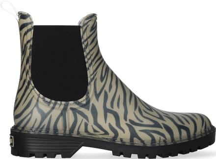 Toni Pons Calvi Dames Regenboots Zebra | Beige | Rubber | Maat 41 | CALVIzebra
