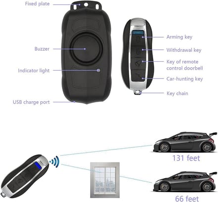 Diefstalalarm - Beveiliging Sensor - Fiets Motor - 150dB Geluid SOS - 65 x 45 mm