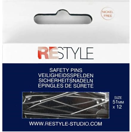 Veiligheidsspelden 51 mm, 12 stuks