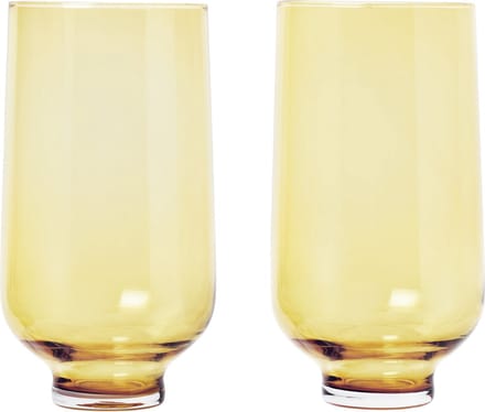 FLOW longdrinkglazen Dull Gold (set/2)