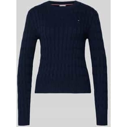 Slim fit gebreide pullover van puur katoen