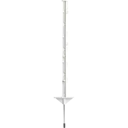 Pulsara Kunststofpaal 0,75m Wit – Dubbele Voetsteun (10 stuks)