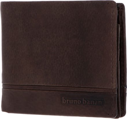 bruno banani Leren Portemonnee Frankfurt Wallet With Flap Brown Bruine