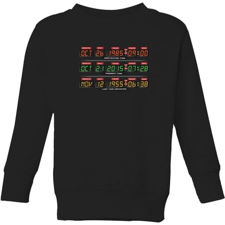 Back To The Future Destination Clock Kids' Sweatshirt - Black - 98/104 (3-4 jaar)