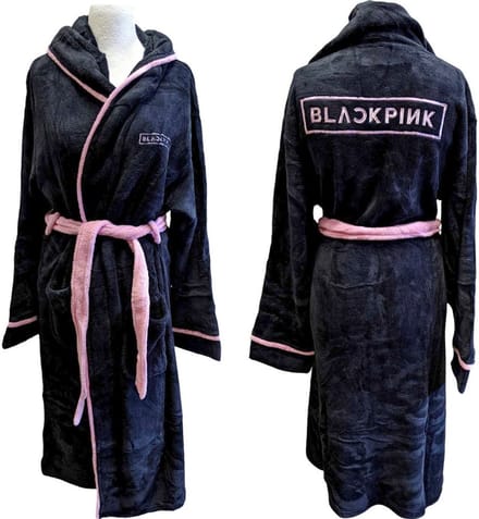 Blackpink - Logo Badjas - S/M - Zwart