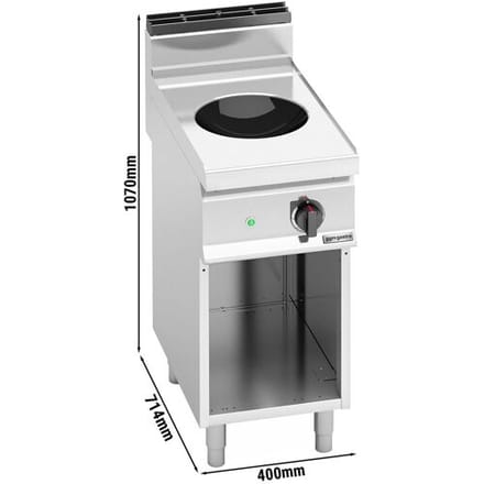 GGM Gastro Induktionswok - 3,5 kW Zilver