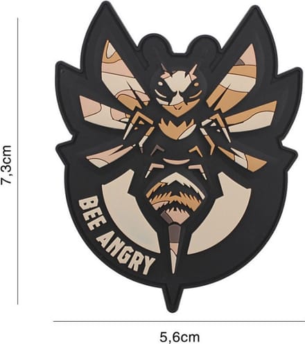 Embleem 3D PVC Bee Angry Woodland