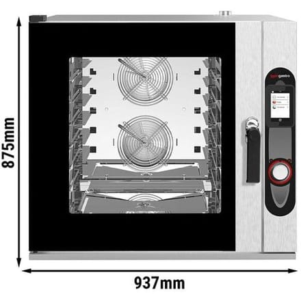GGM Gastro Kombidämpfer - Touch - 7x GN 1/1 - inkl. Waschsystem Zilver / Zwart