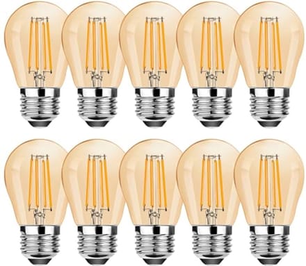 Dimbare E27 LED-lamp 4W - 2700K Warm Wit - Vervangt 35W Gloeilampen - Amber G45 - Set van 10