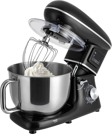Keukenmixer - Deegmachine Kneedmachine - Bakken en Mixen - LCD Display - 6.2 L - Zwart