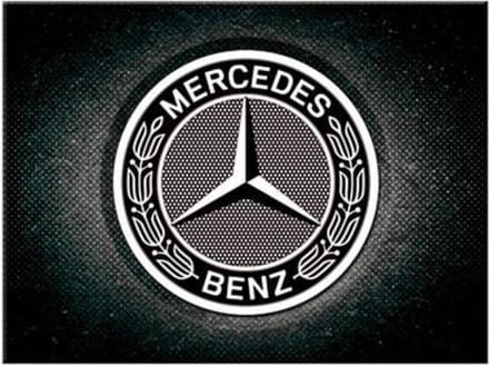 Magneet Mercedes-Benz - Logo Zwart - 6 x 8 cm