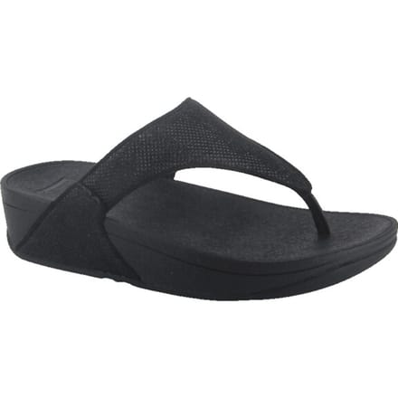 FitFlop Lulu Shimmerglitz Toe-Post Sandals Dames Sandalen - Zwart