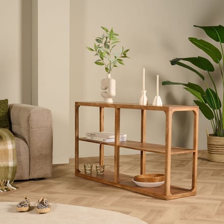 Dressoir Evora - Mangohout - Naturel - 140x78x36 cm (BxHxD) - Kleur Raw Naturel
