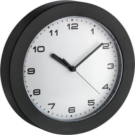 TFA Black Ring 22.8 cm klok