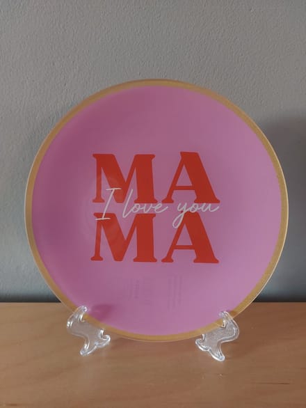Leuk bordje met de tekst : mama i love you