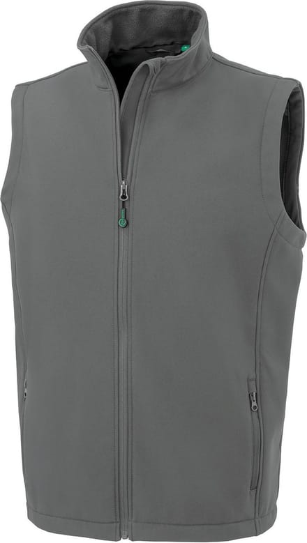 Result Men´s Recycled 2-Layer Printable Softshell Bodywarmer RT902 - Workguard Grey - M