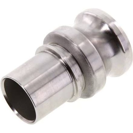 Camlock DN 40 (1 1/2'') Koppeling RVS met slangpilaar (38 mm) Type E EN 14420-7 (DIN 2828)