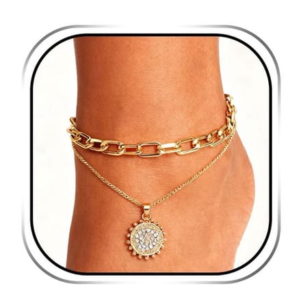 Boho zon enkel armbanden kristal - Goud - Uniek design