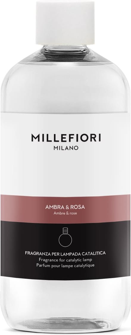 Millefiori Katalytische Geurlamp - Navulling voor Geurbrander 500 ml Ambra Rosa