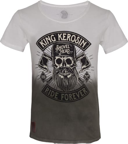 King Kerosin T-shirt Lumberjack Dip Dye Witite en Olijfgroen