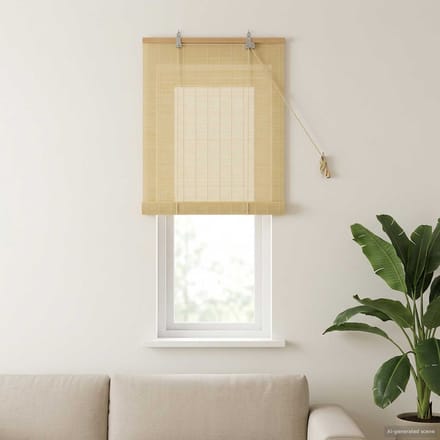 vidaXL - Rolgordijn - Naturel - 50 - x - 160 - cm - Bamboe