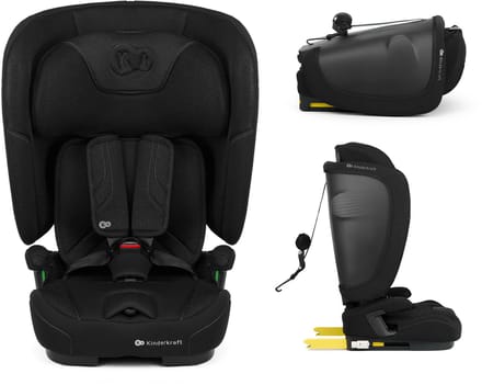 Kinderkraft FIX2GO I-SIZE Autostoel – Autostoel tot 12 jaar - Meegroeiend – 76-150 cm – Zwart