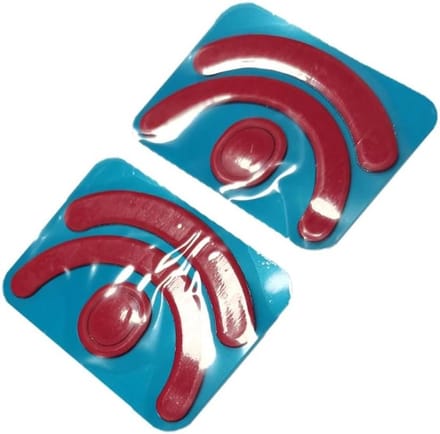 Muis Voeten - Muis Skates Pads - Soepeler Glijden - PTFE Smering - 2 Sets - Rood