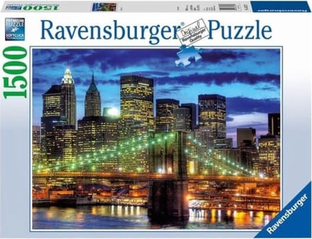 Ravensburger schilderen op nummer New York Skyline schilderpakket.