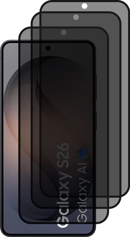 Samsung Galaxy S26 Privacy Screenprotector gehard glas tempered glass - 3 stuks