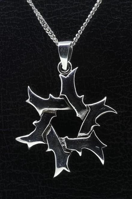Zilveren Tribal 3 ketting hanger