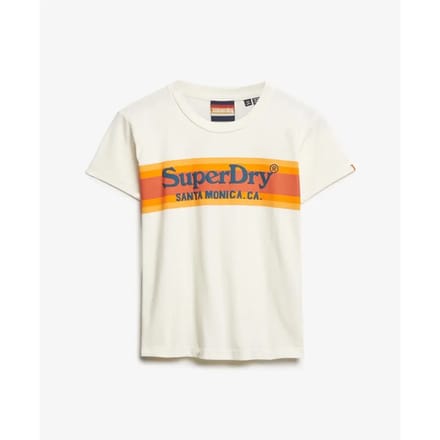 Superdry Venue Outdoors T-shirt met Aansluitende Pasvorm Wit Grootte: 44