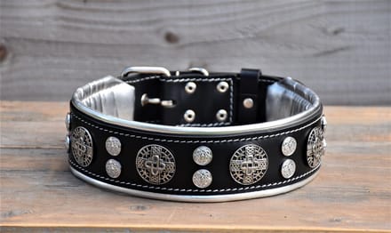 BESTIA HECTOR SILVER HONDEN HALSBAND MAAT L (57.5-67.5 CM)
