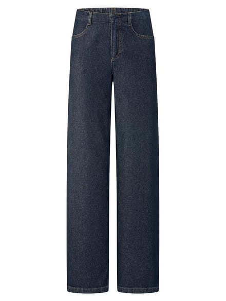 Wide Fit-jeans Van Peter Hahn denim