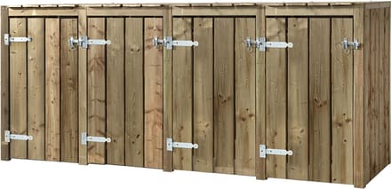 Containerombouw Kees | Kliko Ombouw Vierdubbel | Containerberging | Containers kast | Container berging voor 4 kliko's | Wood Selections