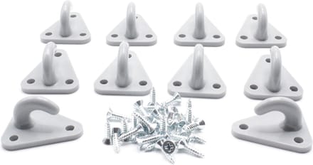 Bindhaak voor netten (set 10 stuks + 30 schroefjes)
