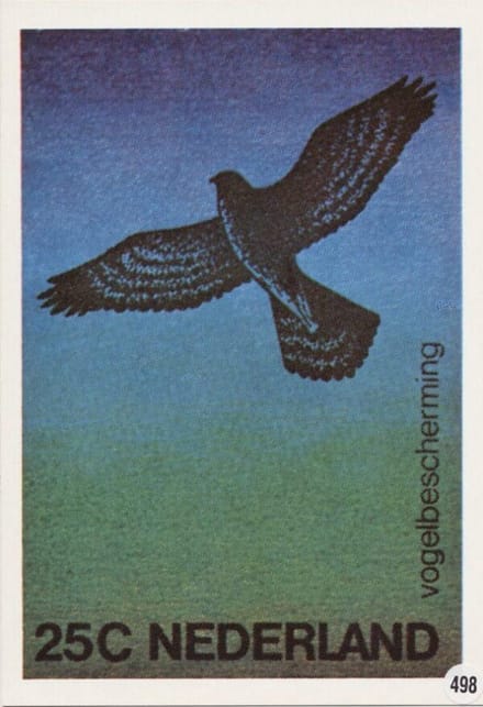 Briefkaart met afbeelding Vogelbescherming postzegel