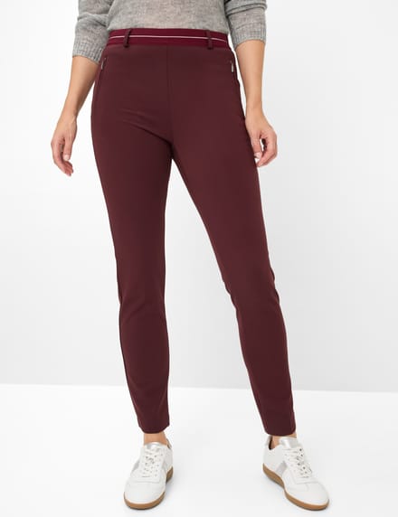 Raphaela by Brax Dames Sweatpants  Style LILLYTH AMARONE, donkerpaars, maat 40K
