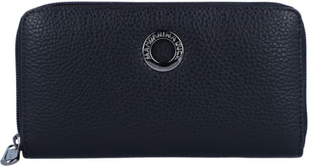 MANDARINA DUCK Portemonnee Mellow Leather Zip Around Wallet Black Zwart